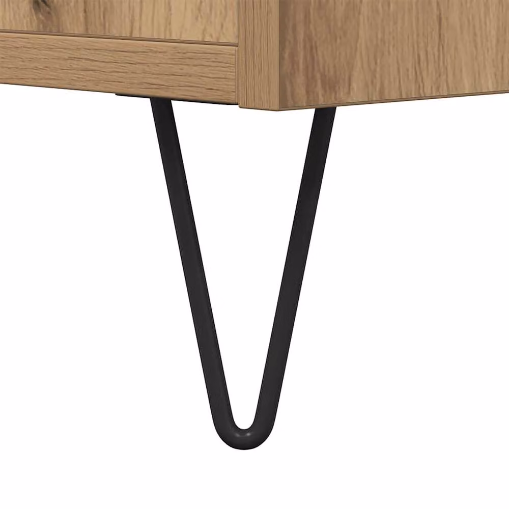 Berkfield Home Artisan Oak TV Cabinet in Brown, W/D/H: 150 x 30 x 50 cm – 4
