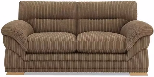 Bliss Furniture Amalfi 2 Seater Claude Sofa in Beige Modern Plush Fabric