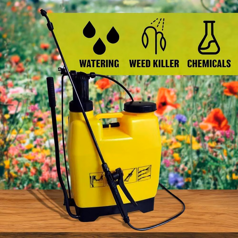 BARGAINS-GALORE 12l Manual Knapsack Pressure Sprayer Backpack in Yellow – 5