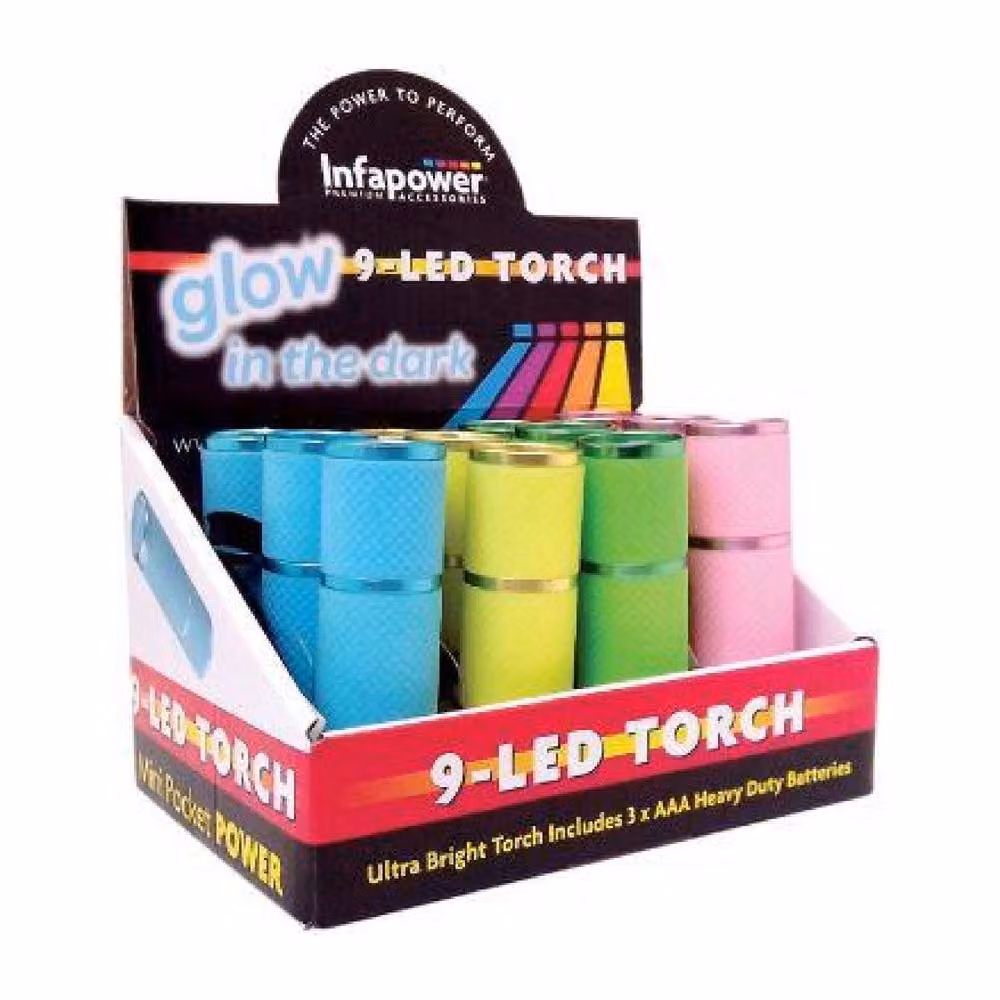 Dragodirect 9 LED Glow in the Dark Emergency Torch in Multicolour – 3