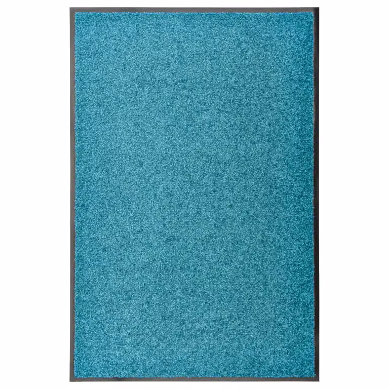 Berkfield Home Washable Non-Slip Doormat in Turquoise, W: 60 cm, D: 90 cm