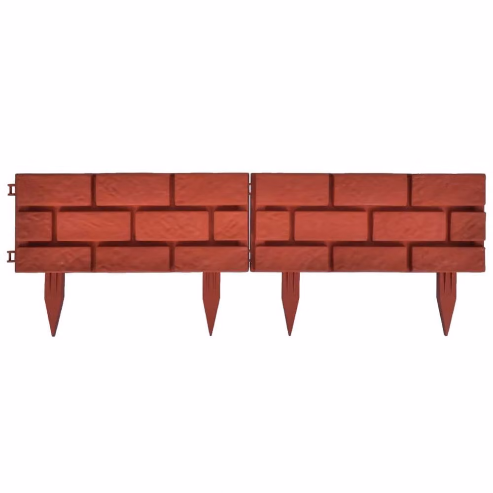 Berkfield Home Red Brick Design Plastic Lawn Divider, 11 Pieces – 4