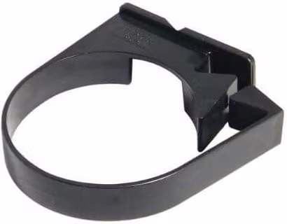 FloPlast Black PVC Deepflow and Hi-Cap Downpipe Clip with Screw