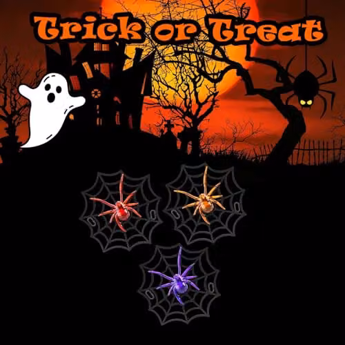 VFM e-Store Light Up Spider on Web Halloween Party Decoration, Multicolour – 4