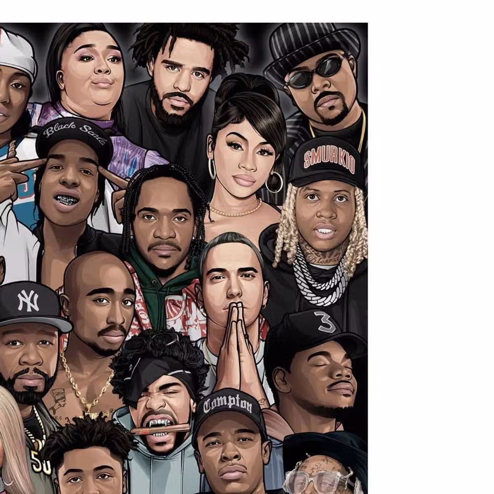 Pyramid International Hip Hop Icons Multicolour Typography Paper Poster – 2