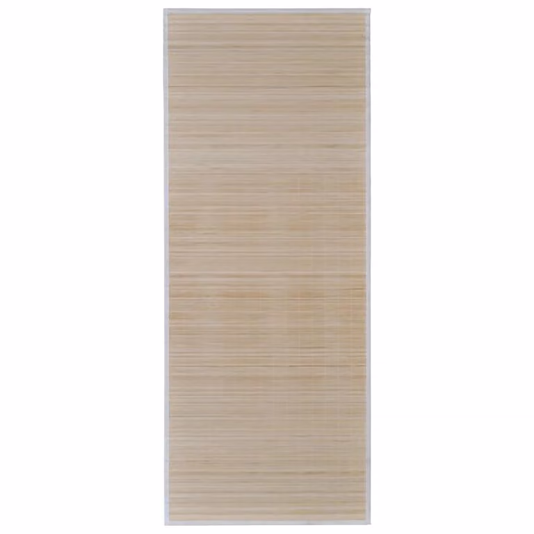 Berkfield Home Set of 4 Rectangular Natural Bamboo Rugs in Beige, W: 120 cm, L: 180 cm