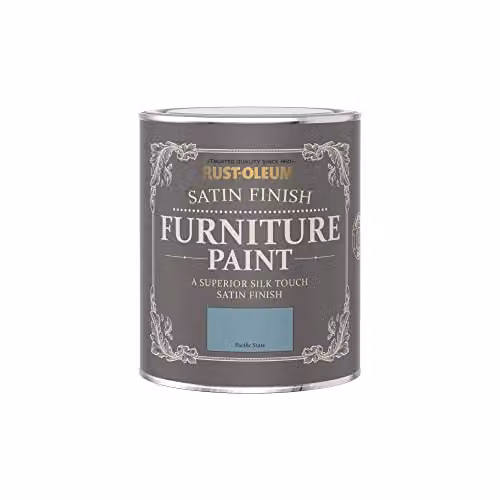 Rust-Oleum Pacific State Blue Water-Based Satin Furniture and Skirting Board Paint, 0.75 l – 3