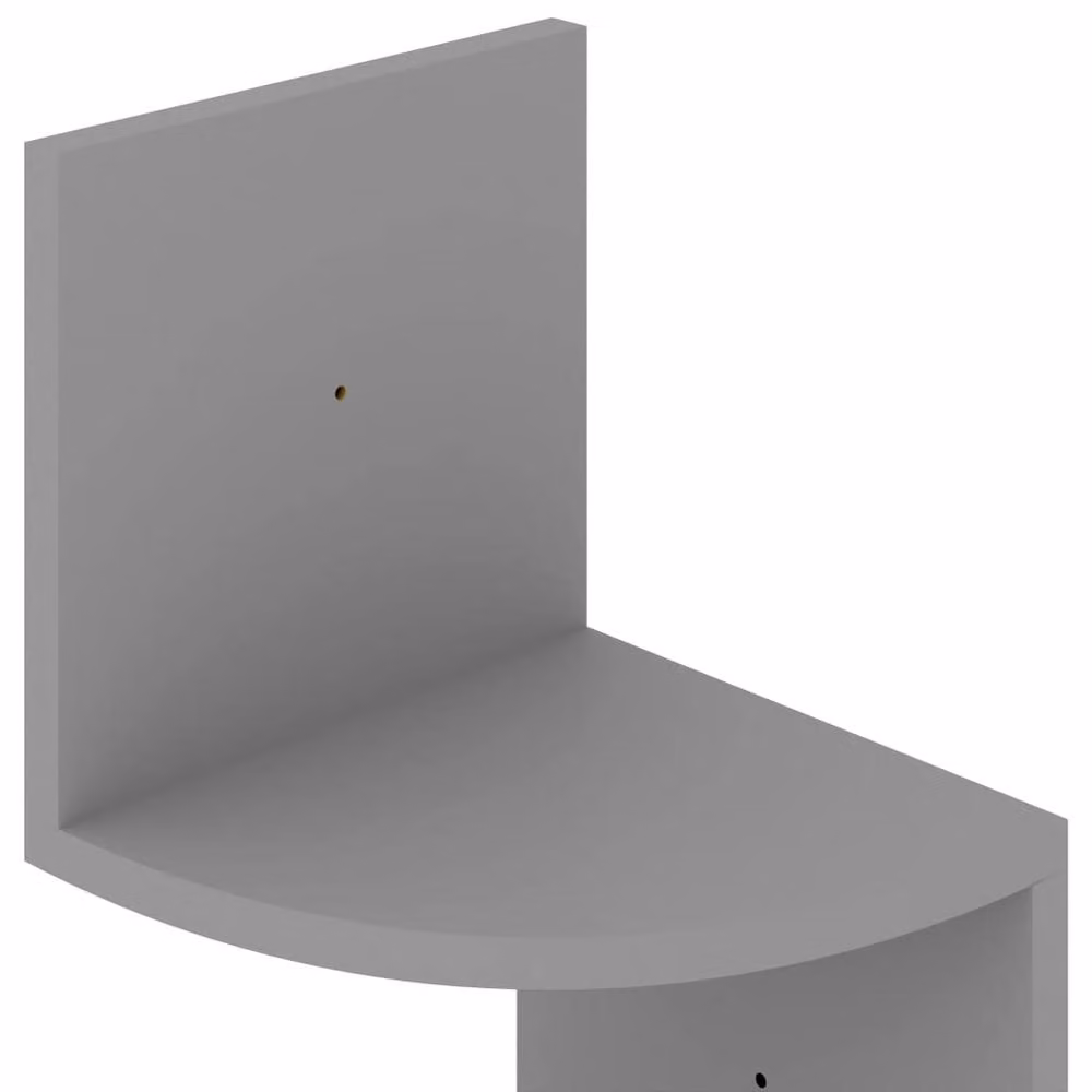 Berkfield Home Wall Mounted Corner Shelf in Grey, W/D/H: 19 x 19 x 123 cm – 4