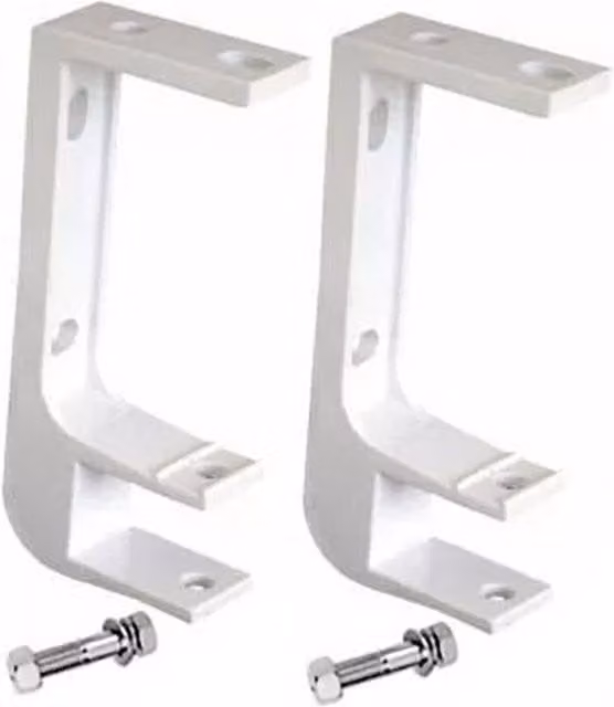Primrose White Balcony Ceiling Mounting Brackets for Manual Awnings, Pack of 2