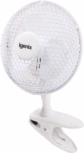 Igenix Clip on Desk Fan, 2 Speed, White (Pack of 2)
