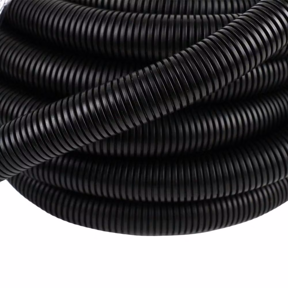 Spetlek Black Flexible PVC Garden Pond Hose, 10m Length, 25mm Diameter – 6