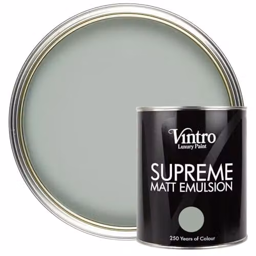 Vintro Luxury Matt Emulsion Multi Surface Paint in Duck Egg Green/Blue, 1L – 1