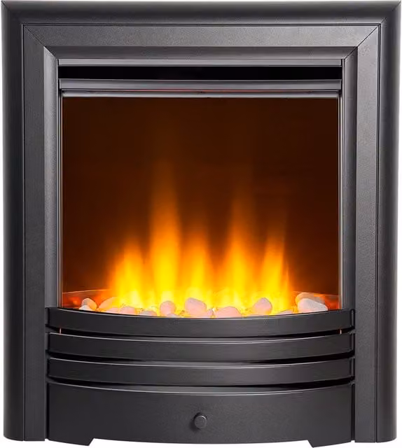 Acantha Amara Pebble Electric Fire in Matte Black with Remote Control – 1