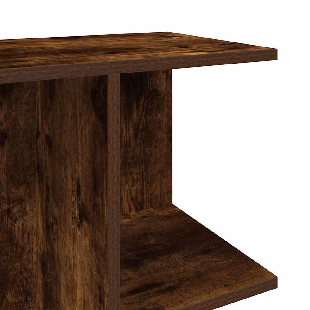 Berkfield Home Set of 2 Smoked Oak Bedside Tables in Brown, W/D/H: 46.5 x 29 x 61 cm – 6