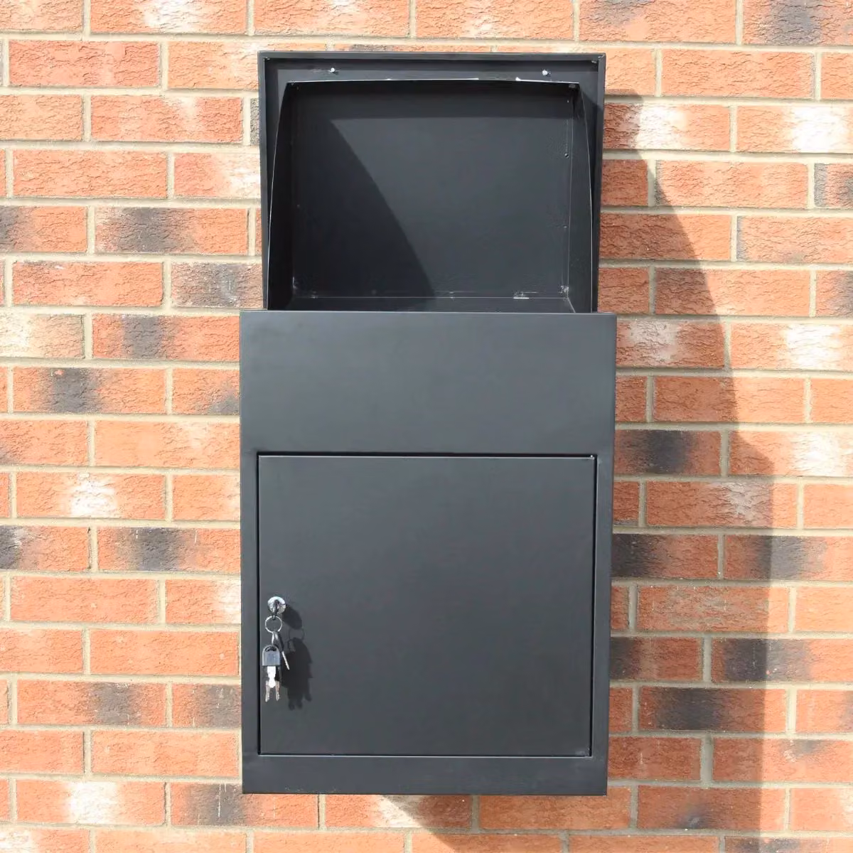 Monstershop Black Steel Free Standing Parcel Post Box W/D/H: 58.0 x 46.0 x 36.0 cm – 4