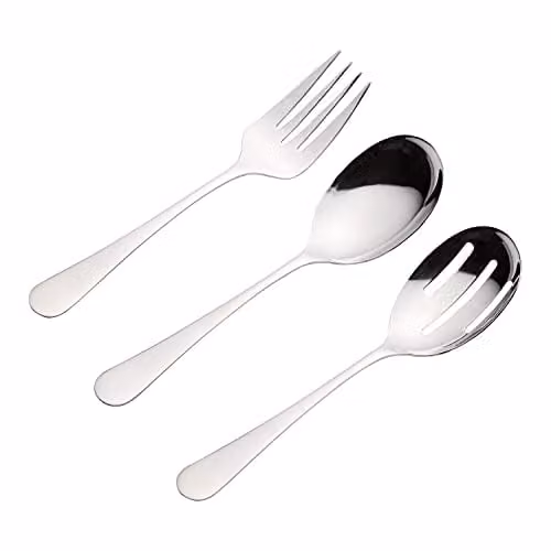 Viners Select 3 Piece Polished Silver Stainless Steel Serving Utensils Set – 1