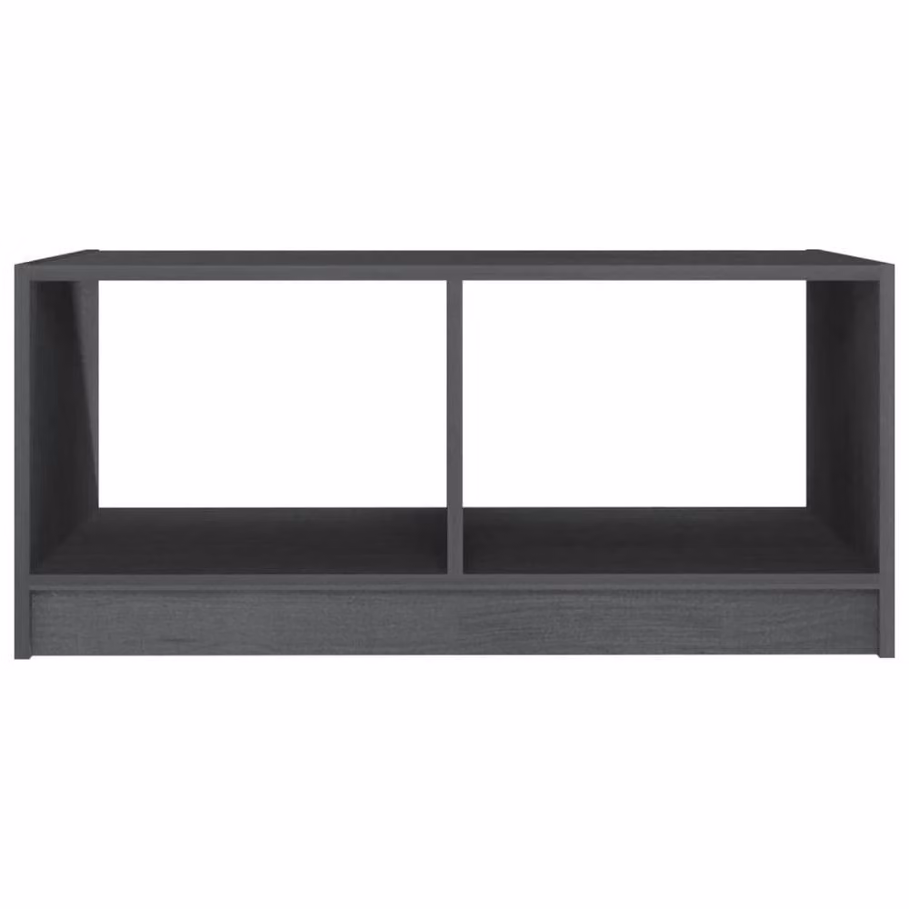 Berkfield Home Modern Grey Solid Pinewood Coffee Table W/D/H: 75 x 50 x 33.5 cm – 4