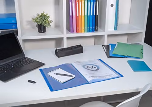 Exacompta Blue Soft Polypropylene A4 Display Book with 80 Pockets