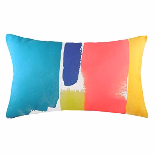 Riva Home Multicolour Graphic Rectangular Polyester Cushion, W/D/H: 50 x 30 x 1 cm
