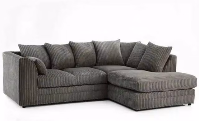 Snug Furniture Birmingham Ltd Camden Right Hand Corner Sofa Set in Grey Jumbo Cord