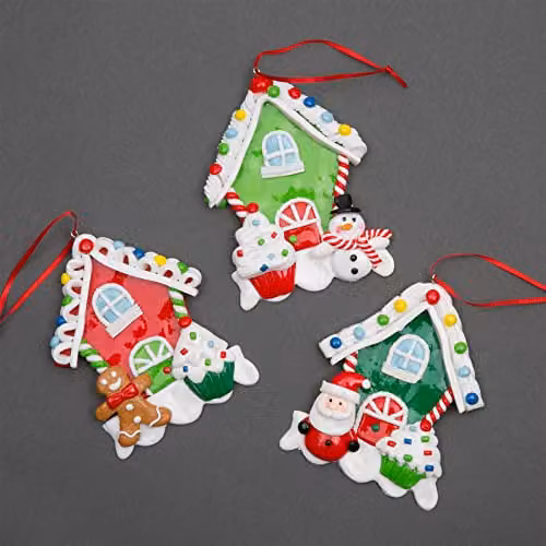 Shatchi 12-Piece Multicolour Christmas Tree Hanging Decoration Set with Santa, Snowman and Animal Pendants – 2