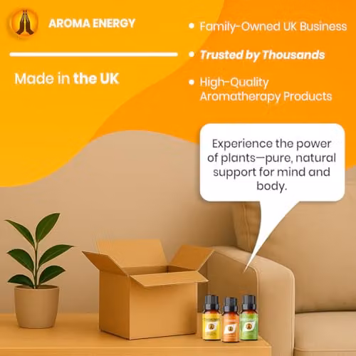 Aroma Energy Lemon Pure Essential Oil, 5 x 10ml Bottles, Yellow