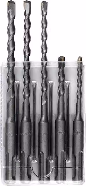 Makita D-03888 SDS Plus 5 Piece Carbide Tipped Drill Bit Set in Multi Colour and Grey