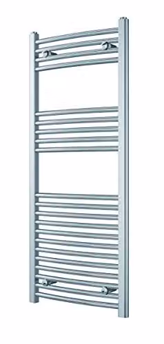 Prorad Chrome Towel Rail Radiator, W: 120 cm, H: 50 cm, D: 31.7 cm