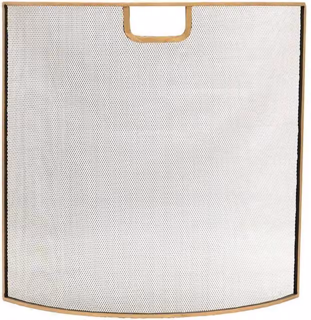 Lemon Pavilion Iron Fire Screen in Brown and Gold, W61 x D61 x H61 cm