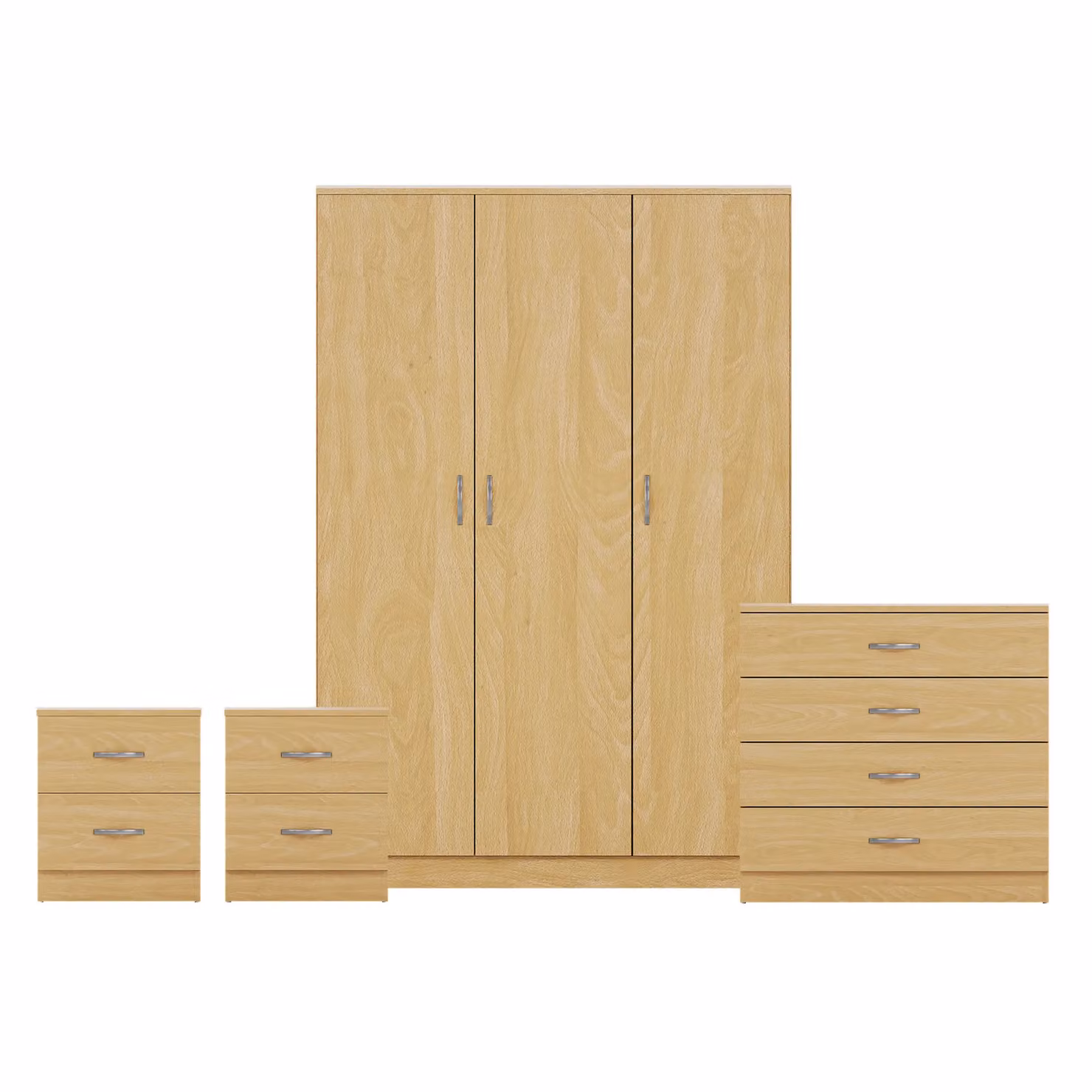 Vida Designs 4 Piece Modern Bedroom Set in Brown – 2