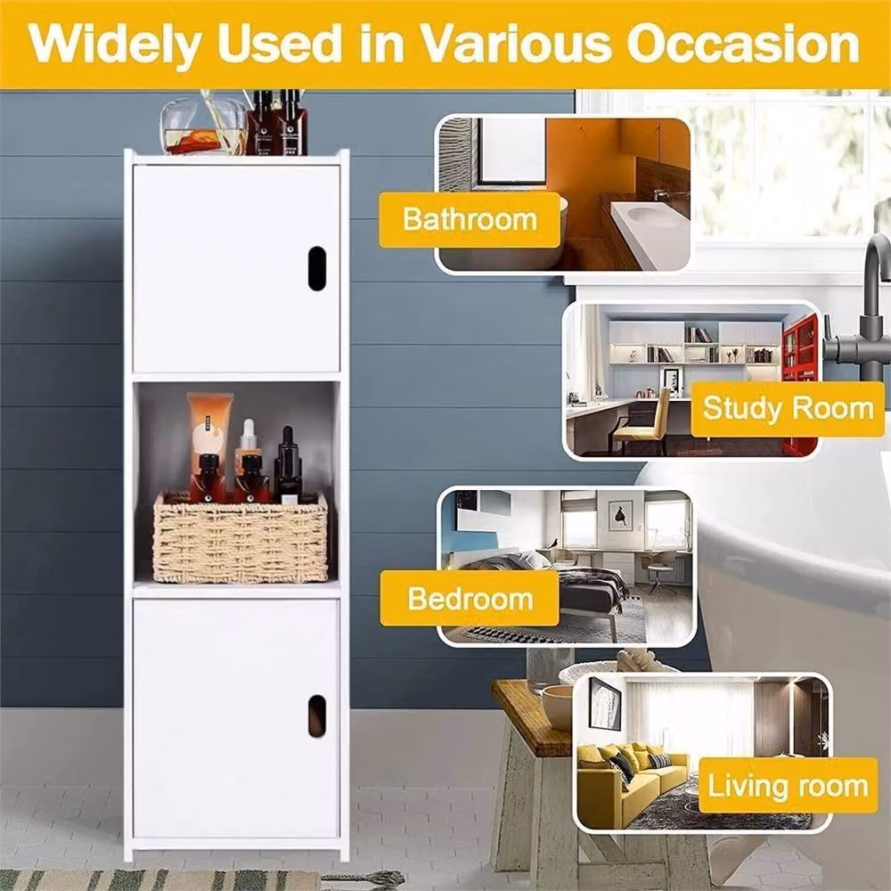 SPETLEK Waterproof Tall Freestanding Bathroom Storage Cabinet in White – 3