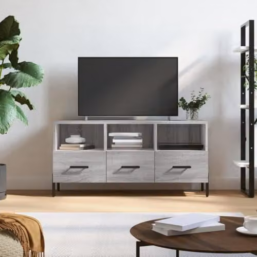 vidaXL Modern TV Cabinet in Grey Sonoma, W: 102 cm, D: 36 cm, H: 50 cm – 2