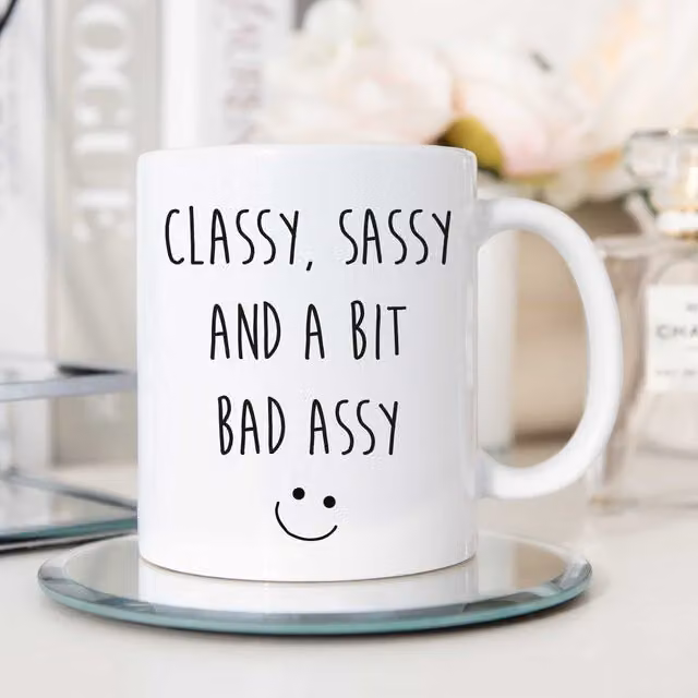 60 Second Makeover Limited Sassy White Ceramic Mug