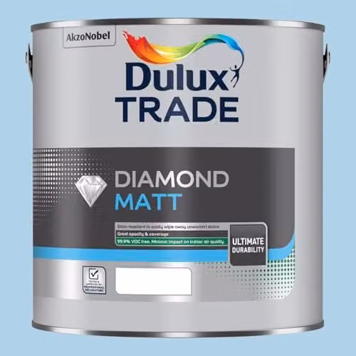Dulux Trade Diamond Matt First Dawn Blue Multicolour Water Based Paint 2.5l
