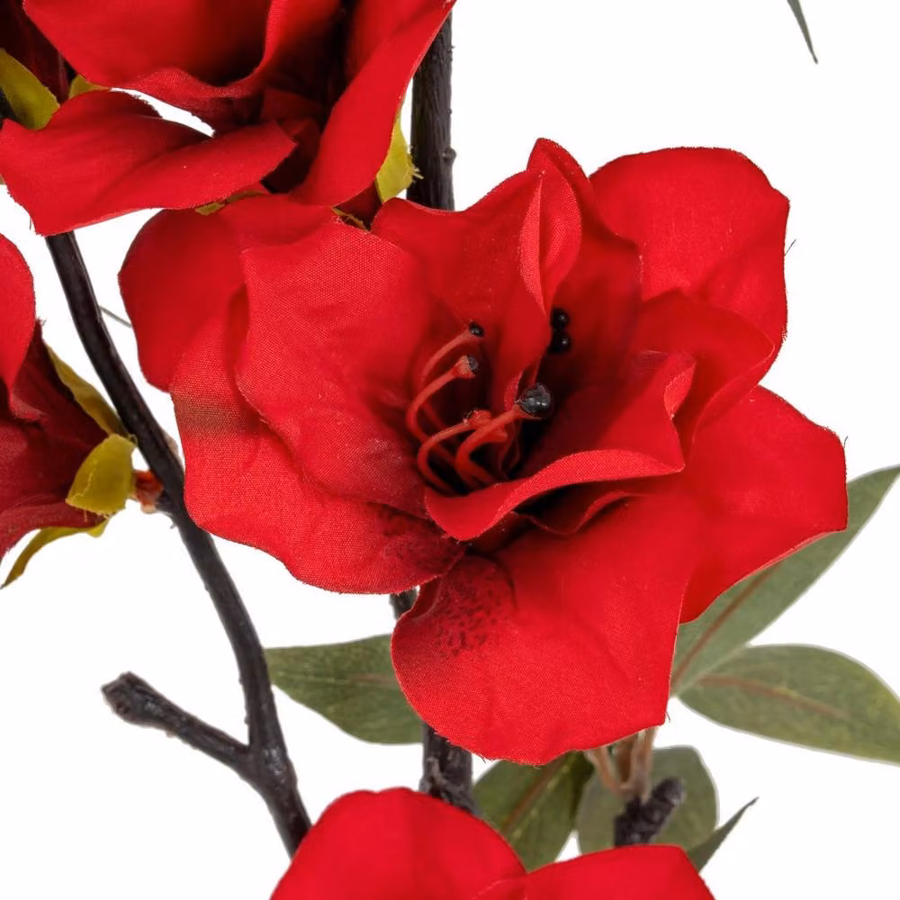 Lemon Pavilion Crimson Bloom Large Red Artificial Flower Spray, W: 11 cm, D: 11 cm, H: 92 cm – 2