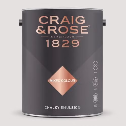 Craig & Rose 1829 Chalky Emulsion Paint Stop in Pantry White, 5 l