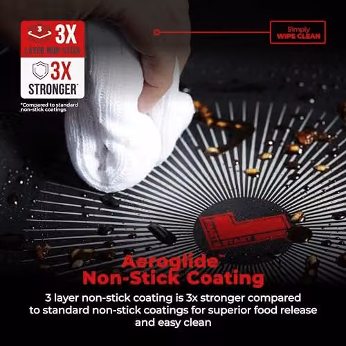 Tower SmartStart Gourmet 28cm Aluminium Non-Stick Wok, Black, Induction Compatible and Oven Safe – 3