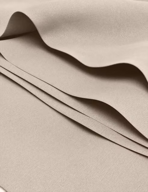 M&S Pure Cotton 300 Thread Count Breathable Flat Sheet, Beige, W: 180 cm, L: 200 cm