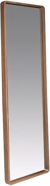 Angel Cerda Modern Rectangular Wall Mirror in Brown, W: 60 cm, H: 190 cm