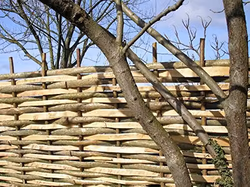 Papillon Split Hazel Hurdle Woven Wattle Garden Fence Panel, Brown, H 180 cm x W 90 cm x D 9 cm – 5