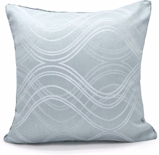 Velosso Modern Graphic Square Cushion in Blue and Green