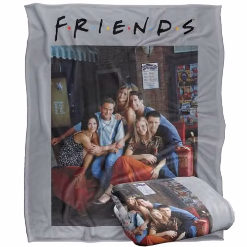 Warner Bros. Friends Characters Silky Touch Super Soft Fleece Throw Blanket, Multicolour, W: 152.4 cm x L: 152 cm