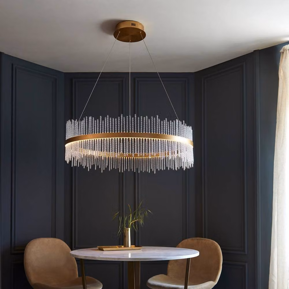 Netlighting Trapani Pendant Ceiling Light in Gold and Transparent Glass – 2