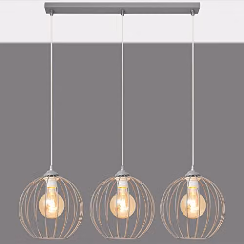 Netlighting Helam Mercure Straight Bar Pendant Ceiling Light, Grey, 70 cm – 2