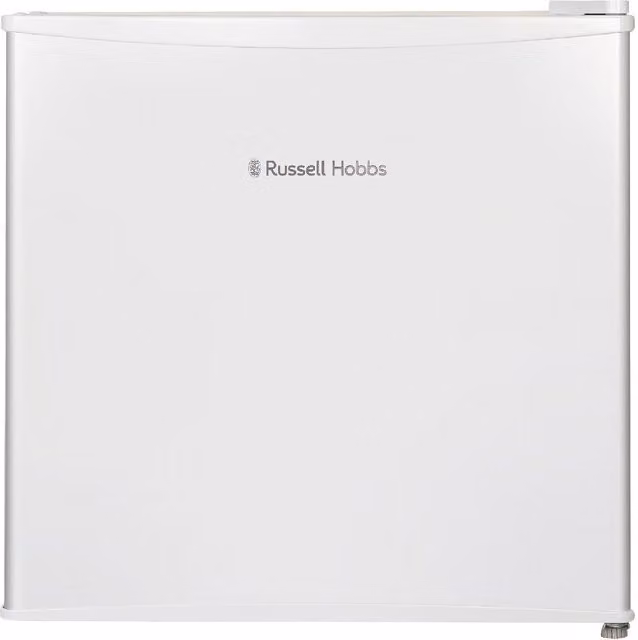 Russell Hobbs 43L White Table Top Mini Fridge with Reversible Door and Bottle Rack