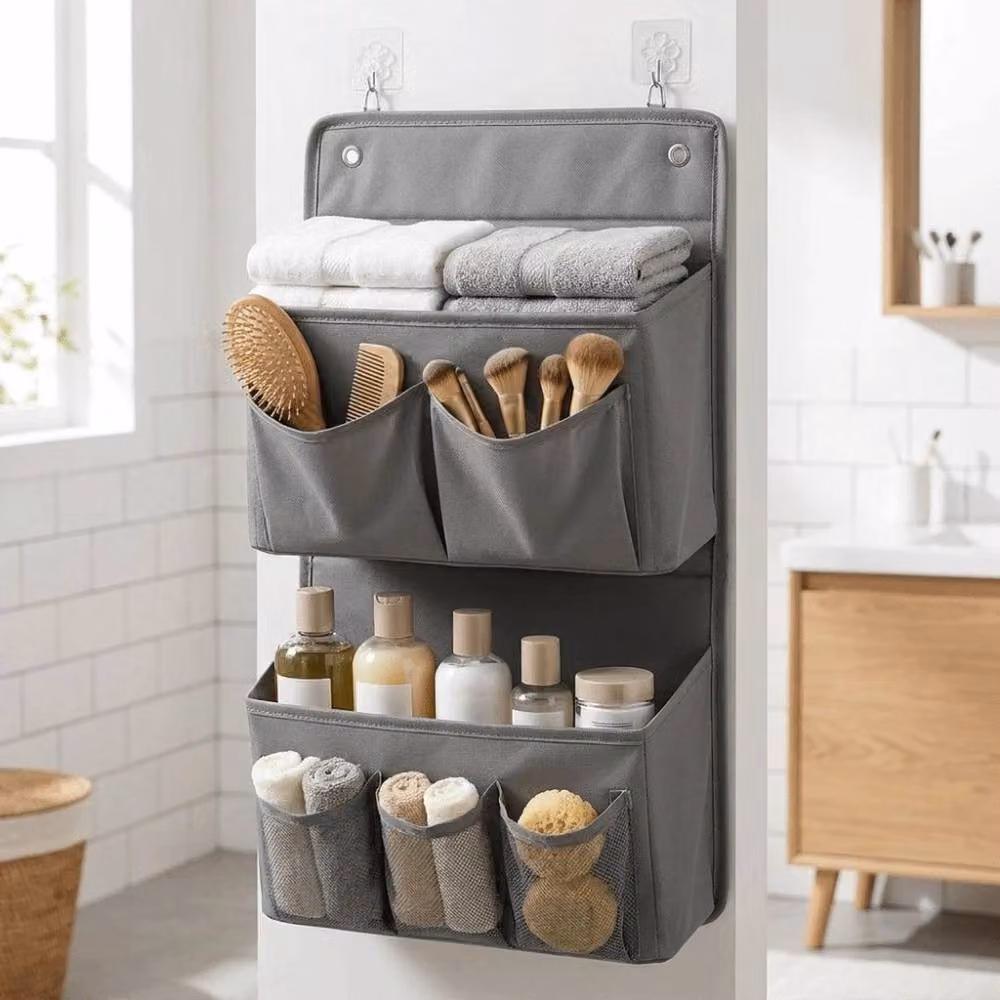 FORGEVIO Space-Saving Hanging Pocket Storage Bag in Grey, White or Black – 2
