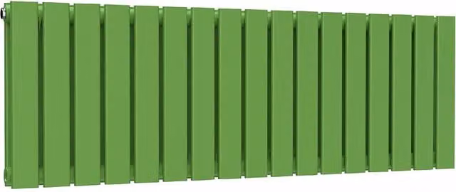 Lux Heat Double Flat Horizontal Steel Radiator in Green, W/H: 119 x 40 cm