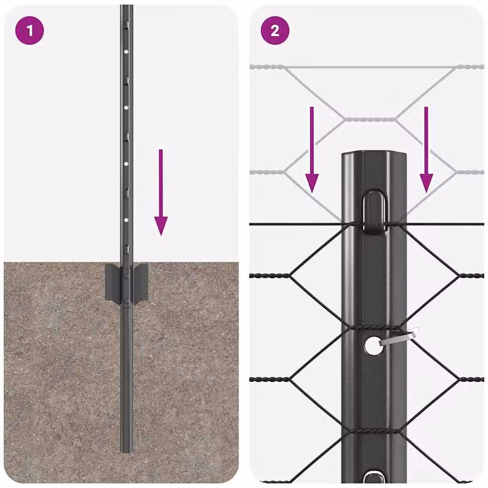 Berkfield Large Expandable Grey Metal Garden Fence Set, Pack of 2 – 4