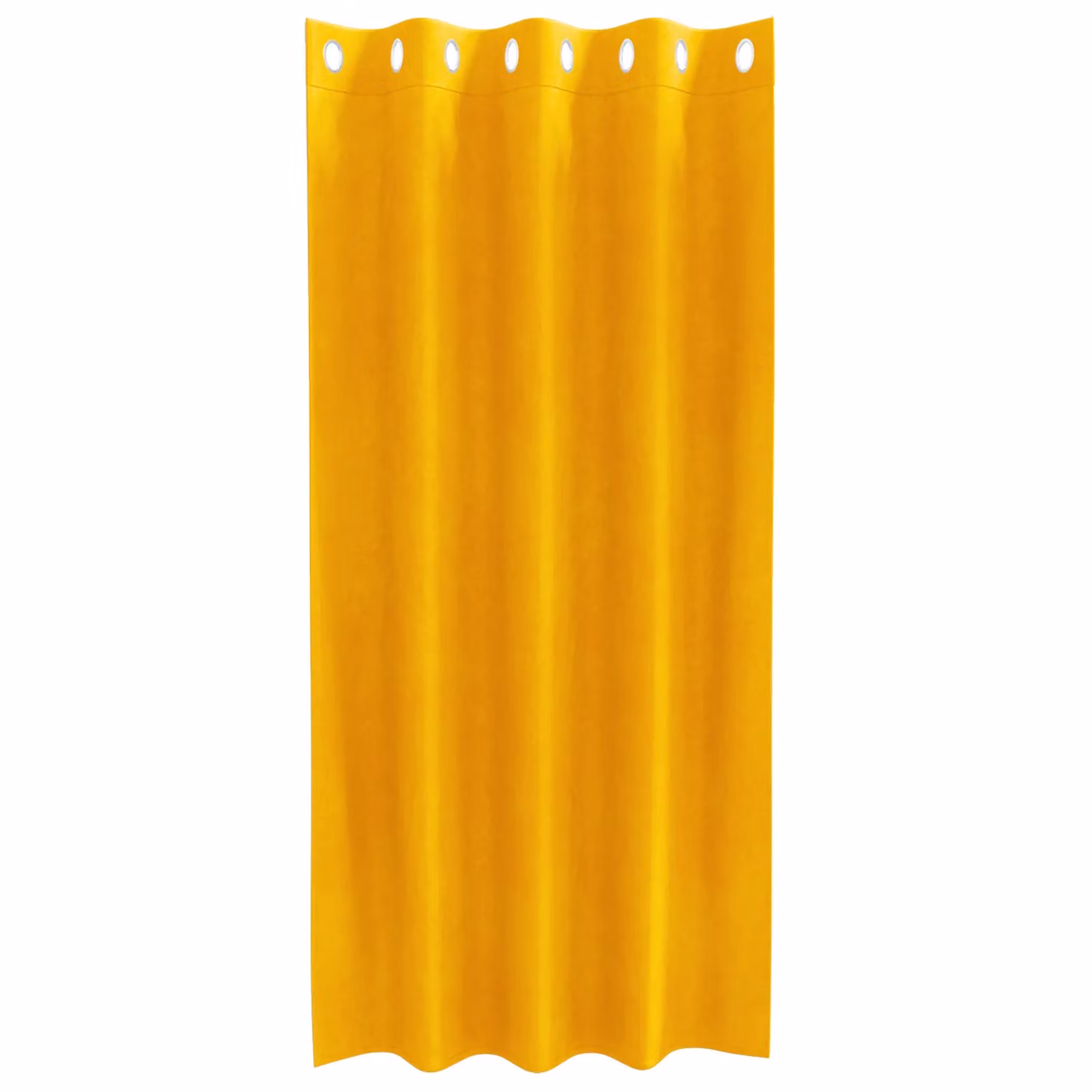 Berkfield Home Mustard Yellow Velvet Blackout Curtains with Eyelets, 2 Pack – 2