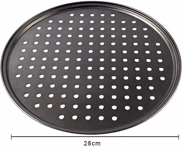 FLAVORA Non-Stick Round Pizza Tray, 24 cm, Grey